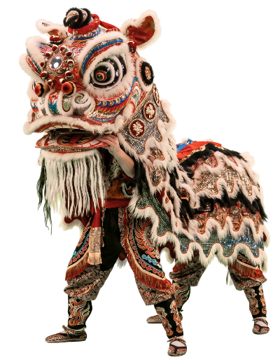 Un león tradicional chino